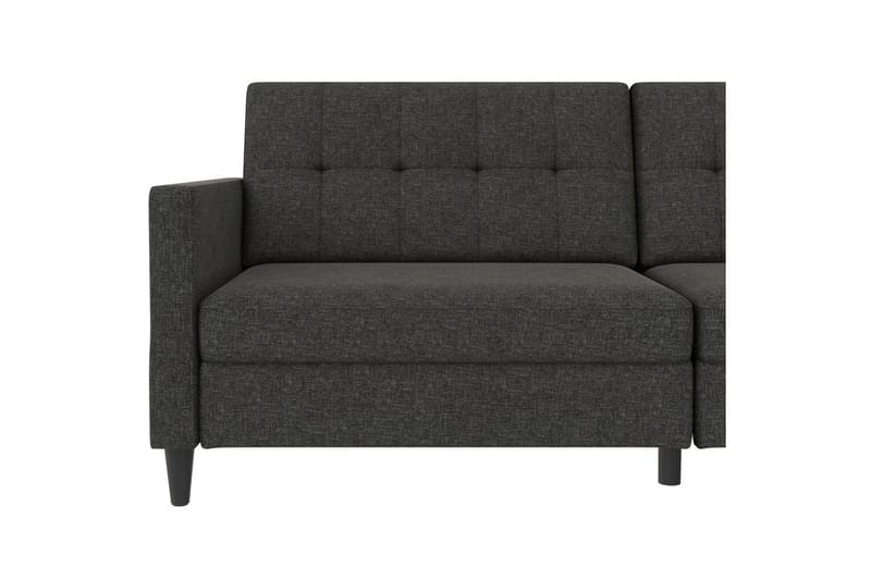 Bäddsoffa Hartford 203x83x82 cm, Antracit, Linnetyg Utseende (100% Polyester - 203x83x82 cm, Antracit, Linnetyg Utseende (100% Polyester - Möbler - Soffa - Bäddsoffa - 3 sits bäddsoffa
