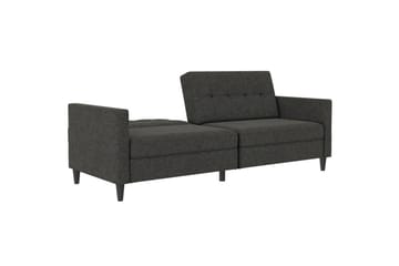 Bäddsoffa Hartford 203x83x82 cm, Antracit, Linnetyg Utseende (100% Polyester - 203x83x82 cm, Antracit, Linnetyg Utseende (100% Polyester - Möbler - Soffa - Bäddsoffa - 3 sits bäddsoffa