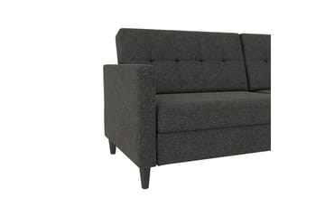 Bäddsoffa Hartford 203x83x82 cm, Antracit, Linnetyg Utseende (100% Polyester - 203x83x82 cm, Antracit, Linnetyg Utseende (100% Polyester - Möbler - Soffa - Bäddsoffa - 3 sits bäddsoffa