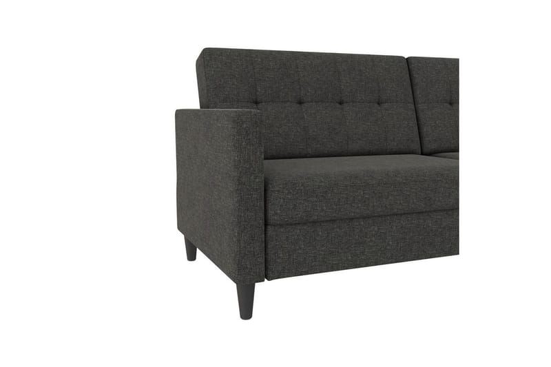 Bäddsoffa Hartford 203x83x82 cm, Antracit, Linnetyg Utseende (100% Polyester - 203x83x82 cm, Antracit, Linnetyg Utseende (100% Polyester - Möbler - Soffa - Bäddsoffa - 3 sits bäddsoffa
