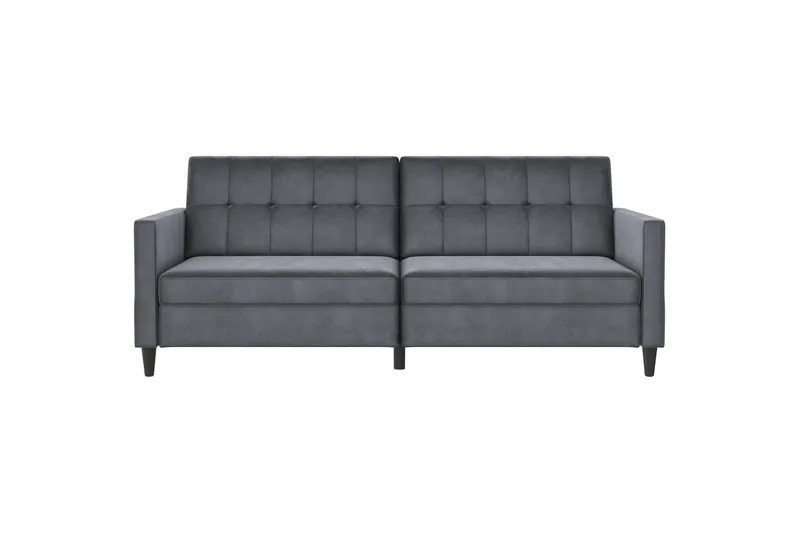 Bäddsoffa Hartford 203x83x82 cm, Antracit, Sammet - 203x83x82 cm, Antracit, Sammet - Möbler - Soffa - Bäddsoffa - 3 sits bäddsoffa
