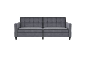 Bäddsoffa Hartford 203x83x82 cm, Antracit, Sammet - 203x83x82 cm, Antracit, Sammet - Möbler - Soffa - Bäddsoffa - 3 sits bäddsoffa