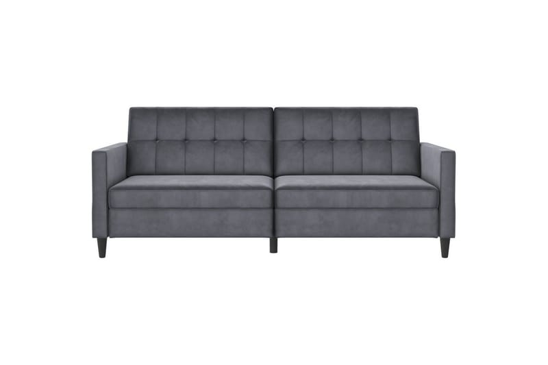 Bäddsoffa Hartford 203x83x82 cm, Antracit, Sammet - 203x83x82 cm, Antracit, Sammet - Möbler - Soffa - Bäddsoffa - 3 sits bäddsoffa