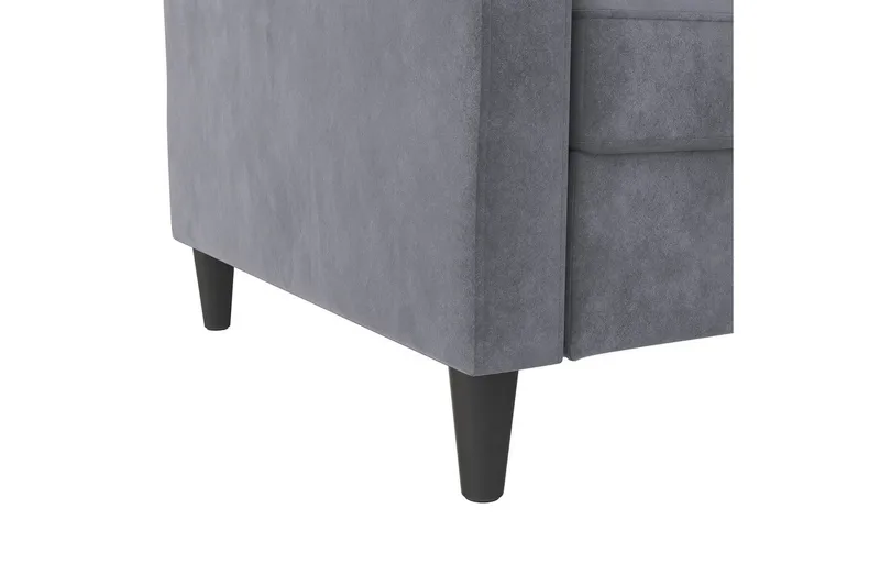 Bäddsoffa Hartford 203x83x82 cm, Antracit, Sammet - 203x83x82 cm, Antracit, Sammet - Möbler - Soffa - Bäddsoffa - 3 sits bäddsoffa