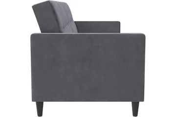 Bäddsoffa Hartford 203x83x82 cm, Antracit, Sammet - 203x83x82 cm, Antracit, Sammet - Möbler - Soffa - Bäddsoffa - 3 sits bäddsoffa