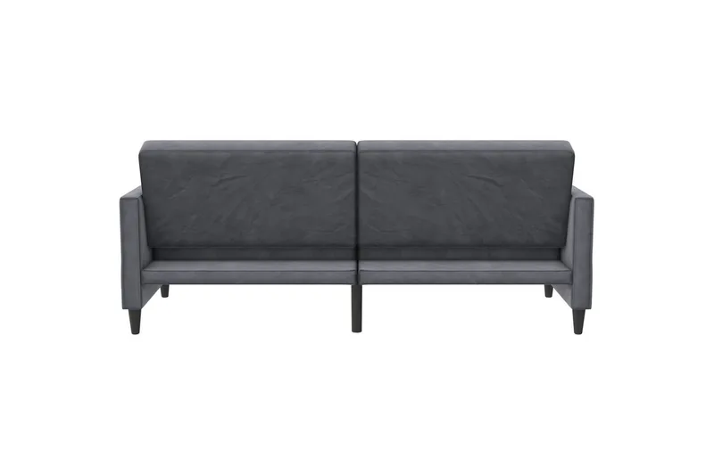 Bäddsoffa Hartford 203x83x82 cm, Antracit, Sammet - 203x83x82 cm, Antracit, Sammet - Möbler - Soffa - Bäddsoffa - 3 sits bäddsoffa