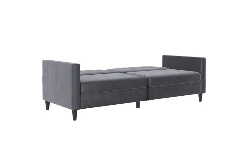 Bäddsoffa Hartford 203x83x82 cm, Antracit, Sammet - 203x83x82 cm, Antracit, Sammet - Möbler - Soffa - Bäddsoffa - 3 sits bäddsoffa