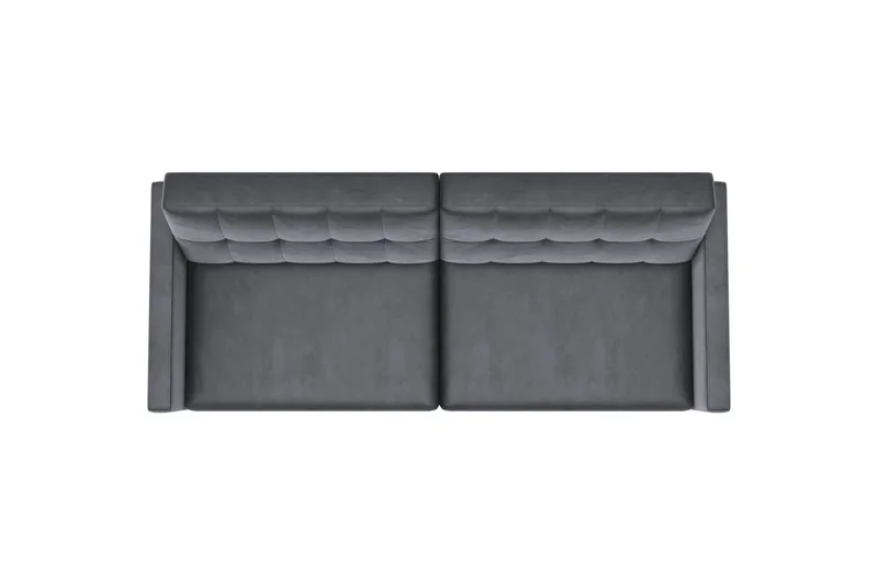 Bäddsoffa Hartford 203x83x82 cm, Antracit, Sammet - 203x83x82 cm, Antracit, Sammet - Möbler - Soffa - Bäddsoffa - 3 sits bäddsoffa