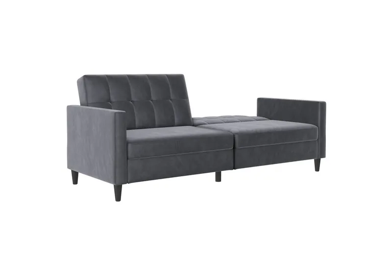 Bäddsoffa Hartford 203x83x82 cm, Antracit, Sammet - 203x83x82 cm, Antracit, Sammet - Möbler - Soffa - Bäddsoffa - 3 sits bäddsoffa