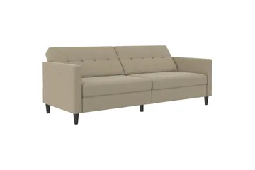 Bäddsoffa Hartford 203x83x82 cm, Cappuccino, Linnetyg Utseende (100% Polyester - 203x83x82 cm, Cappuccino, Linnetyg Utseende (100% Polyester - Möbler - Soffa - Bäddsoffa - 3 sits bäddsoffa