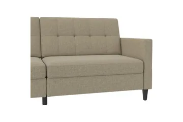 Bäddsoffa Hartford 203x83x82 cm, Cappuccino, Linnetyg Utseende (100% Polyester - 203x83x82 cm, Cappuccino, Linnetyg Utseende (100% Polyester - Möbler - Soffa - Bäddsoffa - 3 sits bäddsoffa