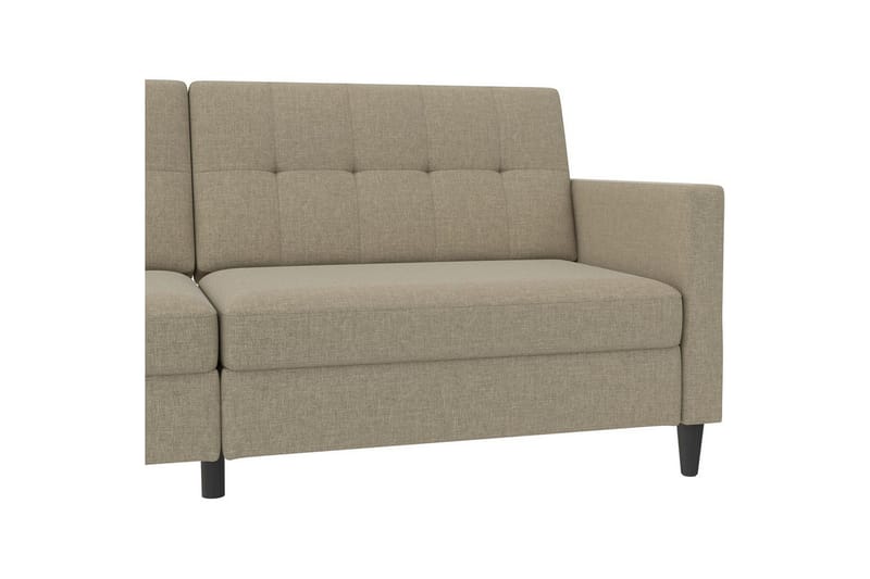 Bäddsoffa Hartford 203x83x82 cm, Cappuccino, Linnetyg Utseende (100% Polyester - 203x83x82 cm, Cappuccino, Linnetyg Utseende (100% Polyester - Möbler - Soffa - Bäddsoffa - 3 sits bäddsoffa