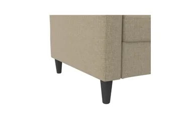 Bäddsoffa Hartford 203x83x82 cm, Cappuccino, Linnetyg Utseende (100% Polyester - 203x83x82 cm, Cappuccino, Linnetyg Utseende (100% Polyester - Möbler - Soffa - Bäddsoffa - 3 sits bäddsoffa
