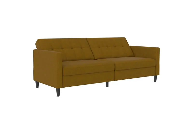 Bäddsoffa Hartford 203x83x82 cm, Curry, Linnetyg Utseende (100% Polyester - 203x83x82 cm, Curry, Linnetyg Utseende (100% Polyester - Möbler - Soffa - Bäddsoffa - 3 sits bäddsoffa