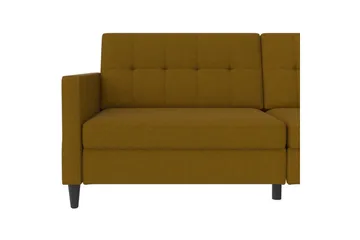 Bäddsoffa Hartford 203x83x82 cm, Curry, Linnetyg Utseende (100% Polyester - 203x83x82 cm, Curry, Linnetyg Utseende (100% Polyester - Möbler - Soffa - Bäddsoffa - 3 sits bäddsoffa