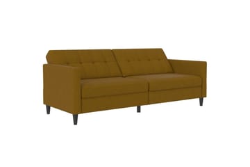 Bäddsoffa Hartford 203x83x82 cm, Curry, Linnetyg Utseende (100% Polyester - 203x83x82 cm, Curry, Linnetyg Utseende (100% Polyester - Möbler - Soffa - Bäddsoffa - 3 sits bäddsoffa