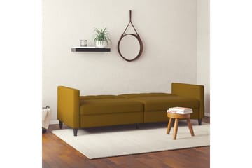 Bäddsoffa Hartford 203x83x82 cm, Curry, Linnetyg Utseende (100% Polyester - 203x83x82 cm, Curry, Linnetyg Utseende (100% Polyester - Möbler - Soffa - Bäddsoffa - 3 sits bäddsoffa