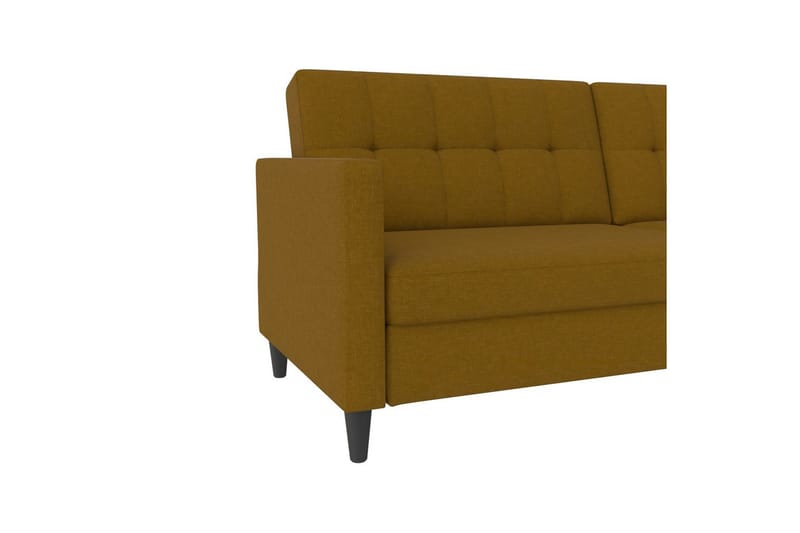 Bäddsoffa Hartford 203x83x82 cm, Curry, Linnetyg Utseende (100% Polyester - 203x83x82 cm, Curry, Linnetyg Utseende (100% Polyester - Möbler - Soffa - Bäddsoffa - 3 sits bäddsoffa