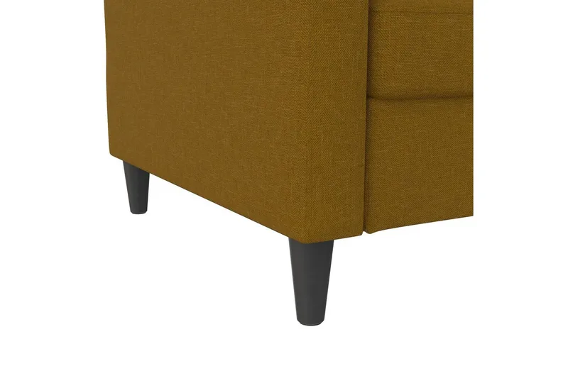 Bäddsoffa Hartford 203x83x82 cm, Curry, Linnetyg Utseende (100% Polyester - 203x83x82 cm, Curry, Linnetyg Utseende (100% Polyester - Möbler - Soffa - Bäddsoffa - 3 sits bäddsoffa