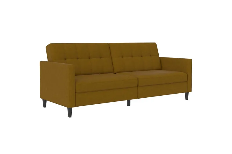 Bäddsoffa Hartford 203x83x82 cm, Curry, Linnetyg Utseende (100% Polyester, 203x83x82 cm, Curry, Linnetyg Utseende (100% Polyester