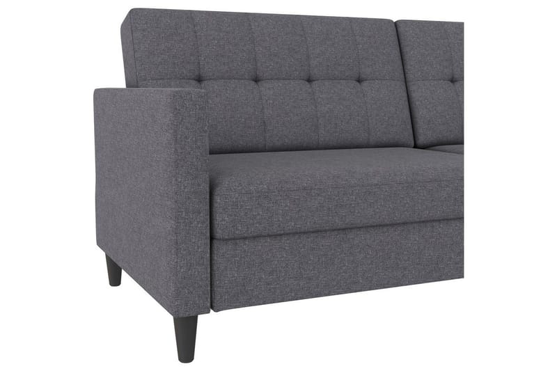 Bäddsoffa Hartford 203x83x82 cm, Grå, Linnetyg Utseende (100% Polyester - 203x83x82 cm, Grå, Linnetyg Utseende (100% Polyester - Möbler - Soffa - Bäddsoffa - 3 sits bäddsoffa