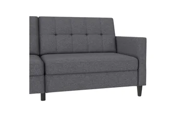 Bäddsoffa Hartford 203x83x82 cm, Grå, Linnetyg Utseende (100% Polyester - 203x83x82 cm, Grå, Linnetyg Utseende (100% Polyester - Möbler - Soffa - Bäddsoffa - 3 sits bäddsoffa