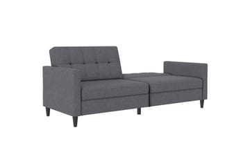 Bäddsoffa Hartford 203x83x82 cm, Grå, Linnetyg Utseende (100% Polyester - 203x83x82 cm, Grå, Linnetyg Utseende (100% Polyester - Möbler - Soffa - Bäddsoffa - 3 sits bäddsoffa