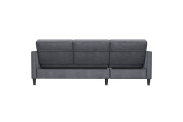 Bäddsoffa Hartford 213x153x82 cm, Antracit, Sammet - 213x153x82 cm, Antracit, Sammet - Möbler - Soffa - Bäddsoffa - Bäddsoffa divan