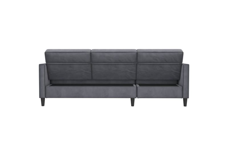 Bäddsoffa Hartford 213x153x82 cm, Antracit, Sammet - 213x153x82 cm, Antracit, Sammet - Möbler - Soffa - Bäddsoffa - Bäddsoffa divan