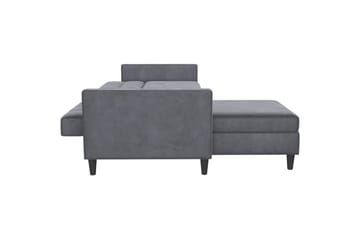 Bäddsoffa Hartford 213x153x82 cm, Antracit, Sammet - 213x153x82 cm, Antracit, Sammet - Möbler - Soffa - Bäddsoffa - Bäddsoffa divan
