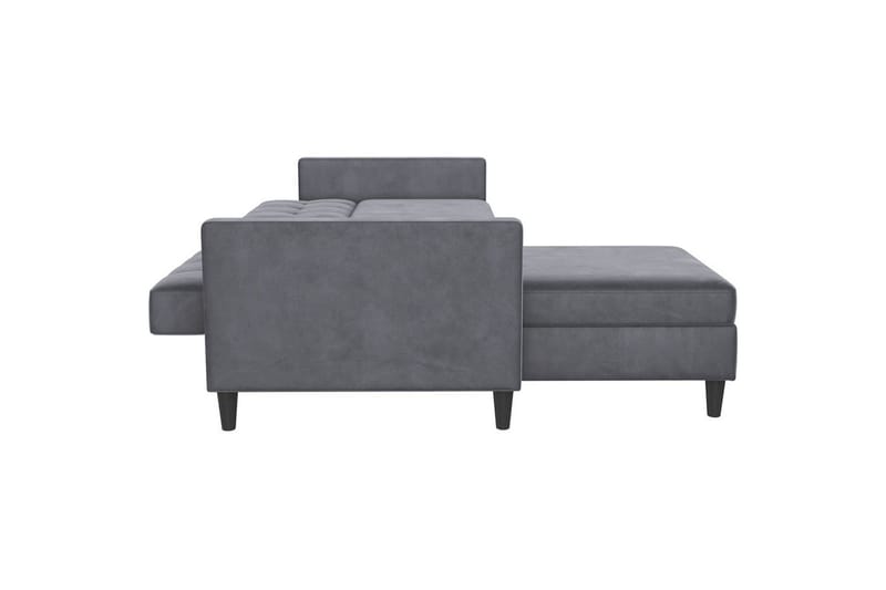Bäddsoffa Hartford 213x153x82 cm, Antracit, Sammet - 213x153x82 cm, Antracit, Sammet - Möbler - Soffa - Bäddsoffa - Bäddsoffa divan