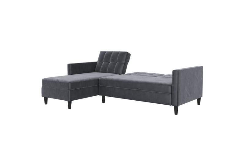 Bäddsoffa Hartford 213x153x82 cm, Antracit, Sammet - 213x153x82 cm, Antracit, Sammet - Möbler - Soffa - Bäddsoffa - Bäddsoffa divan
