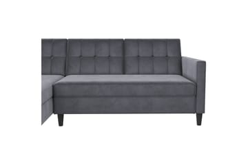 Bäddsoffa Hartford 213x153x82 cm, Antracit, Sammet - 213x153x82 cm, Antracit, Sammet - Möbler - Soffa - Bäddsoffa - Bäddsoffa divan