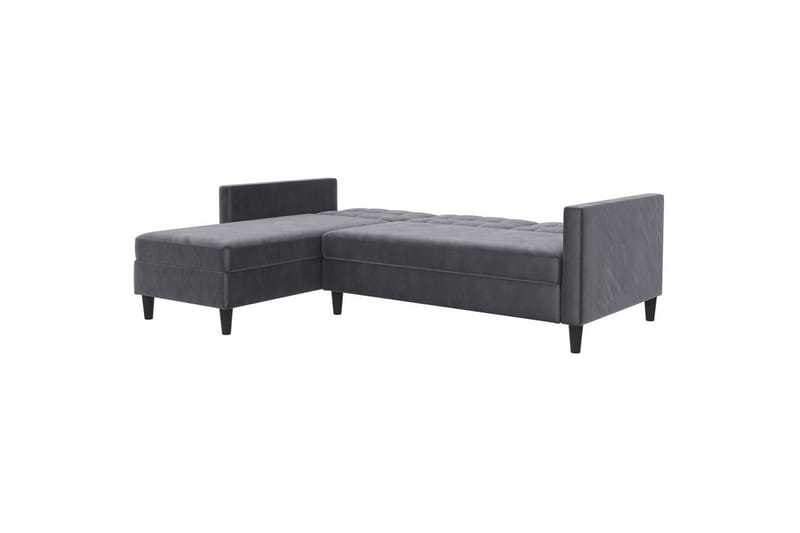 Bäddsoffa Hartford 213x153x82 cm, Antracit, Sammet - 213x153x82 cm, Antracit, Sammet - Möbler - Soffa - Bäddsoffa - Bäddsoffa divan