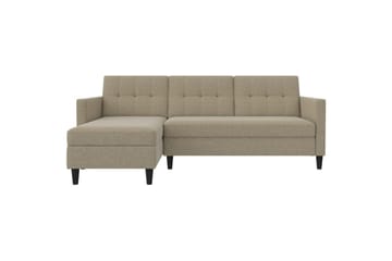 Bäddsoffa Hartford 213x153x82 cm, Cappuccino, Linnetyg Utseende (100% Polyester - 213x153x82 cm, Cappuccino, Linnetyg Utseende (100% Polyester - Möbler - Soffa - Bäddsoffa - Bäddsoffa divan