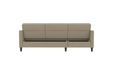 Bäddsoffa Hartford 213x153x82 cm, Cappuccino, Linnetyg Utseende (100% Polyester - 213x153x82 cm, Cappuccino, Linnetyg Utseende (100% Polyester - Möbler - Soffa - Bäddsoffa - Bäddsoffa divan