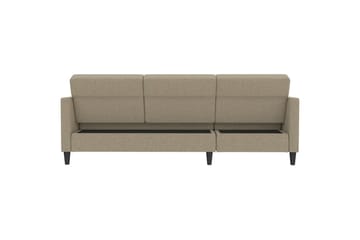 Bäddsoffa Hartford 213x153x82 cm, Cappuccino, Linnetyg Utseende (100% Polyester - 213x153x82 cm, Cappuccino, Linnetyg Utseende (100% Polyester - Möbler - Soffa - Bäddsoffa - Bäddsoffa divan