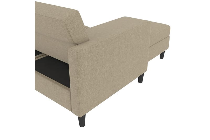Bäddsoffa Hartford 213x153x82 cm, Cappuccino, Linnetyg Utseende (100% Polyester - 213x153x82 cm, Cappuccino, Linnetyg Utseende (100% Polyester - Möbler - Soffa - Bäddsoffa - Bäddsoffa divan