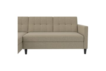 Bäddsoffa Hartford 213x153x82 cm, Cappuccino, Linnetyg Utseende (100% Polyester - 213x153x82 cm, Cappuccino, Linnetyg Utseende (100% Polyester - Möbler - Soffa - Bäddsoffa - Bäddsoffa divan