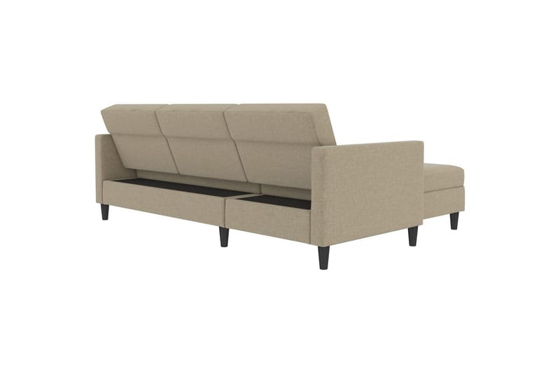 Bäddsoffa Hartford 213x153x82 cm, Cappuccino, Linnetyg Utseende (100% Polyester - 213x153x82 cm, Cappuccino, Linnetyg Utseende (100% Polyester - Möbler - Soffa - Bäddsoffa - Bäddsoffa divan