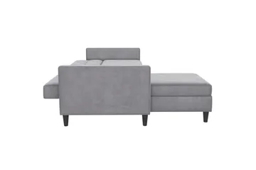 Bäddsoffa Hartford 213x153x82 cm, Grå, Sammet - 213x153x82 cm, Grå, Sammet - Möbler - Soffa - Bäddsoffa - Bäddsoffa divan