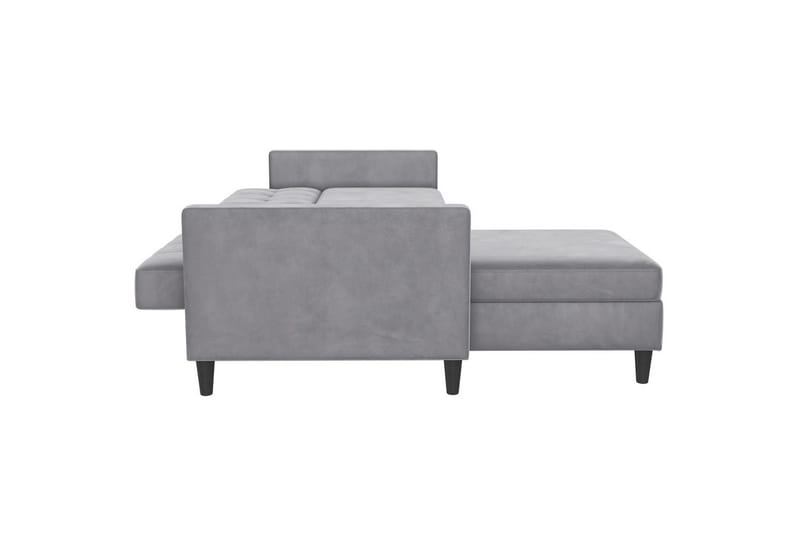 Bäddsoffa Hartford 213x153x82 cm, Grå, Sammet - 213x153x82 cm, Grå, Sammet - Möbler - Soffa - Bäddsoffa - Bäddsoffa divan