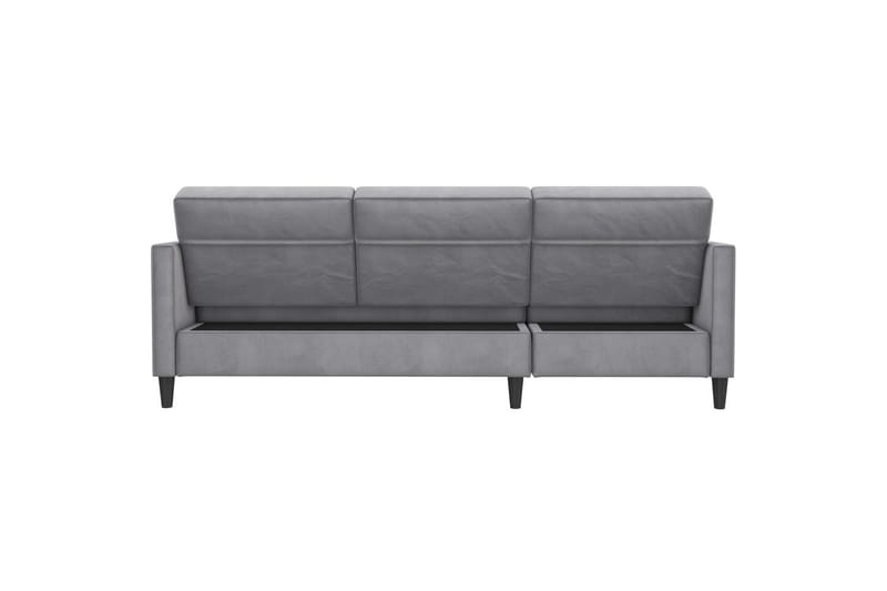 Bäddsoffa Hartford 213x153x82 cm, Grå, Sammet - 213x153x82 cm, Grå, Sammet - Möbler - Soffa - Bäddsoffa - Bäddsoffa divan