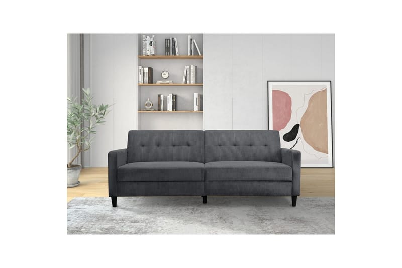Bäddsoffa Hartford II 203x83x82 cm, Antracit - 203x83x82 cm, Antracit - Möbler - Soffa - Bäddsoffa - 3 sits bäddsoffa