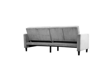 Bäddsoffa Hartford II 203x83x82 cm, Grå - 203x83x82 cm, Grå - Möbler - Soffa - Bäddsoffa - 3 sits bäddsoffa