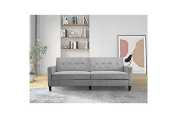 Bäddsoffa Hartford II 203x83x82 cm, Grå - 203x83x82 cm, Grå - Möbler - Soffa - Bäddsoffa - 3 sits bäddsoffa