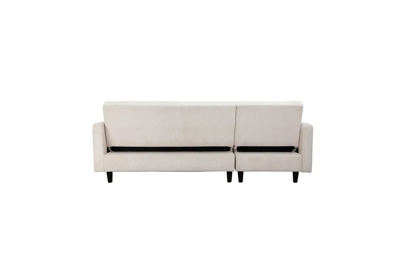 Bäddsoffa Hartford II 203x83x82 cm, Kräm - 203x83x82 cm, Kräm - Möbler - Soffa - Bäddsoffa - 3 sits bäddsoffa
