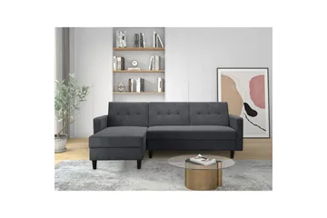 Bäddsoffa Hartford II 213x153x82 cm, Antracit - 213x153x82 cm, Antracit - Möbler - Soffa - Bäddsoffa - Bäddsoffa divan
