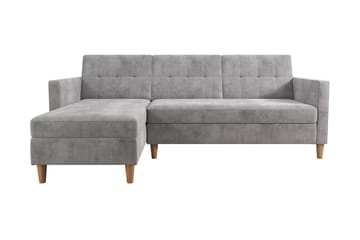 Bäddsoffa Hartford - Ljusgrå - Möbler - Soffa - Bäddsoffa - Bäddsoffa längsbäddad