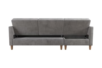 Bäddsoffa Hartford - Ljusgrå - Möbler - Soffa - Bäddsoffa - Bäddsoffa längsbäddad